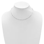 Leslie's 14K White Gold 1.3mm Flat Cable 1in+1in Adjustable Chain - Image 3