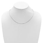 Leslie's 14K White Gold 1.3mm Flat Cable 1in+1in Adjustable Chain - Image 4