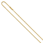 Leslie's 14K 2.0mm Flat Cable 1in+1in Adjustable Chain - Image 2