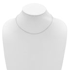 Leslie's 14K White Gold 2.0mm Flat Cable 1in+1in Adjustable Chain - Image 3