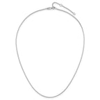 Leslie's 14K White Gold 2.0mm Flat Cable 1in+1in Adjustable Chain - Image 4