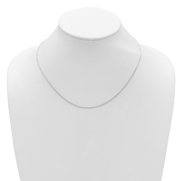 Leslie's 14K White Gold 2.0mm Flat Cable 1in+1in Adjustable Chain - Image 5