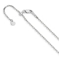 Leslie's 14K White Gold Adjustable 1.3mm Flat Cable Chain