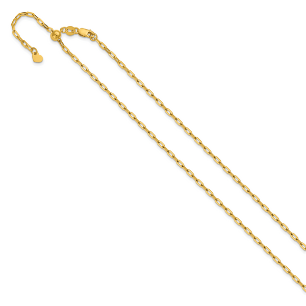 Leslie's 14K Adjustable 2mm Flat Cable Chain - Image 2