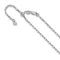 Leslie's 14K White Gold Adjustable 2mm Flat Cable Chain
