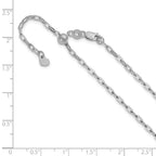 Leslie's 14K White Gold Adjustable 2mm Flat Cable Chain - Image 3