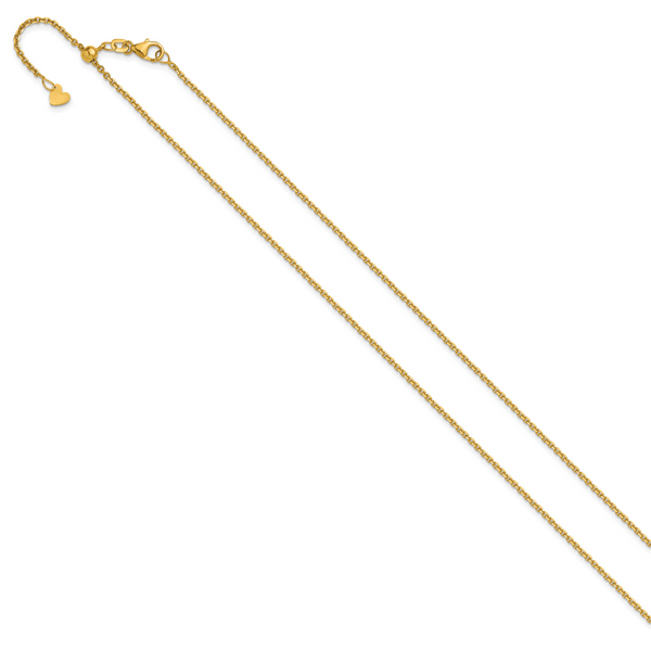Leslie's 14K Adjustable 1.4mm D/C Cable Chain - Image 2