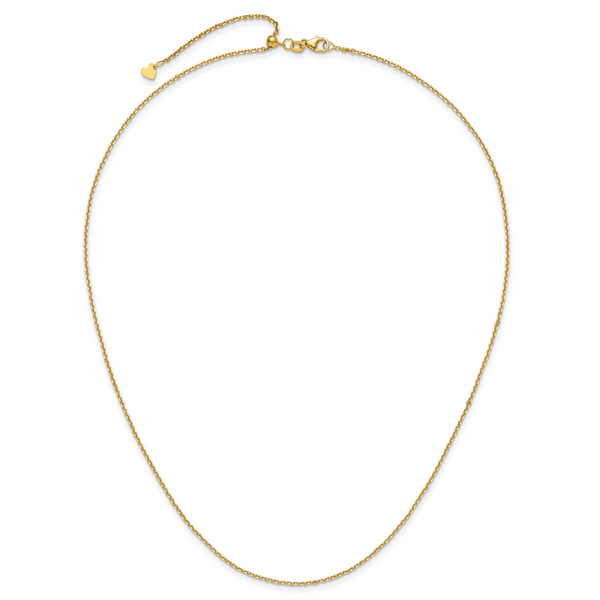 Leslie's 14K Adjustable 1.4mm D/C Cable Chain - Image 5