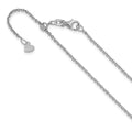 Leslie's 14K White Gold Adjustable 1.4mm D/C Cable Chain