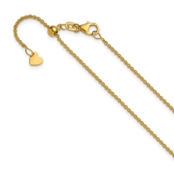 Leslie's 14K Adjustable 1.4mm Round Cable Chain