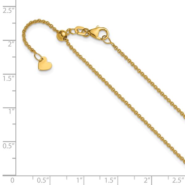 Leslie's 14K Adjustable 1.4mm Round Cable Chain - Image 3