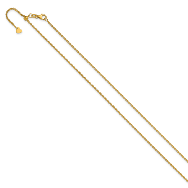 Leslie's 14K Adjustable 1.65mm Round Cable Chain - Image 2