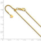 Leslie's 14K Adjustable 1.65mm Round Cable Chain - Image 3