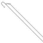 Leslie's 14K White Gold Adjustable 1.65mm Round Cable Chain - Image 2
