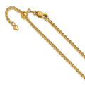 Leslie's 14K Adjustable 2.5mm Semi-solid Spiga Chain