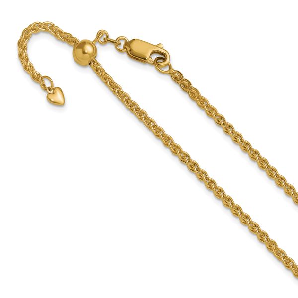 Leslie's 14K Adjustable 2.5mm Semi-solid Spiga Chain