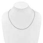 Leslie's 14K White Gold Adjustable 2.5mm Semi-solid Spiga Chain - Image 4
