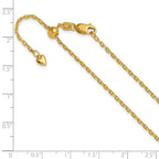 Leslie's 14K Adjustable 1.65mm Semi-Solid D/C Cable Chain - Image 3