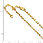 Leslie's 14K Adjustable 2.75mm Semi-Solid D/C Cable Chain - Image 3