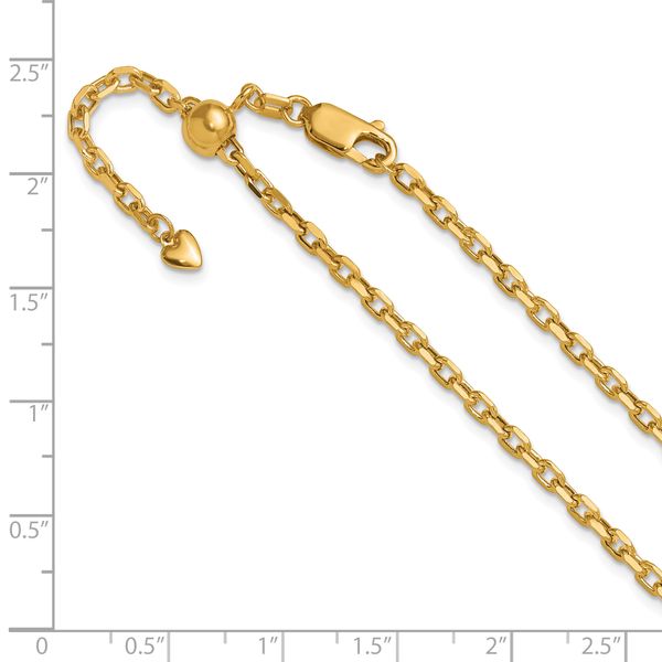 Leslie's 14K Adjustable 2.75mm Semi-Solid D/C Cable Chain - Image 3