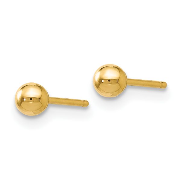 Leslie's 14K Polished 3mm Ball Post Earrings - Image 2