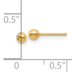 Leslie's 14K Polished 3mm Ball Post Earrings - Image 4