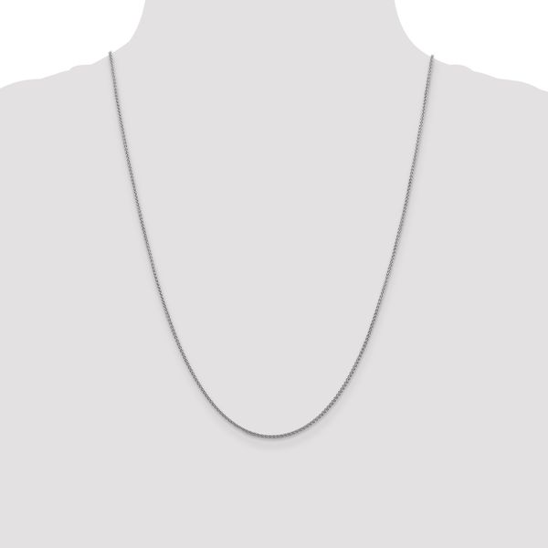 Leslie's 14K White Gold 1.5mm Spiga Chain - Image 4
