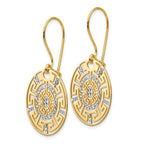 Leslie's 14K Two-tone Greek Key Dangle Earrings - Image 2
