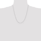 Leslie's 14K White Gold .5mm Baby Box with Spring Ring Clasp Chain - Image 4