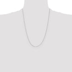 Leslie's 14K White Gold .5mm Baby Box with Spring Ring Clasp Chain - Image 4