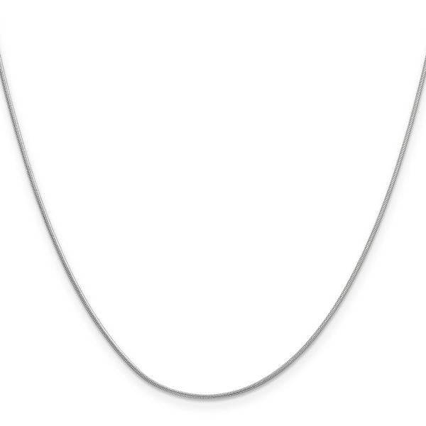 Leslie's 14K White Gold .9mm Round Snake Chain - Image 2