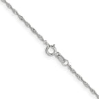 Leslie's 14K White Gold 1mm Singapore with Lobster Clasp Chain - Image 3