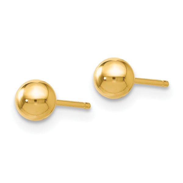 Leslie's 14K Polished 4mm Ball Post Earrings - Image 2