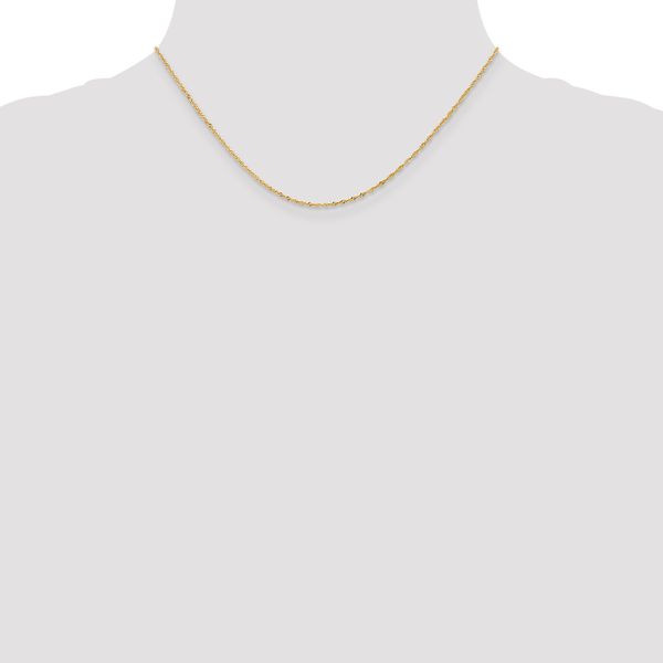 Leslie's 14K 1mm Singapore with Lobster Clasp Chain - Image 4