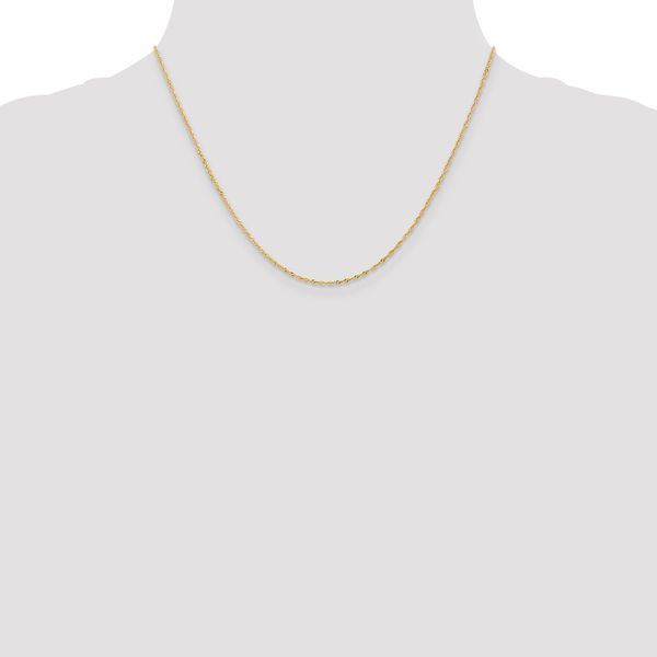 Leslie's 14K 1mm Singapore with Lobster Clasp Chain - Image 4