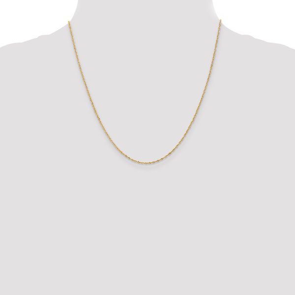 Leslie's 14K 1mm Singapore with Lobster Clasp Chain - Image 4