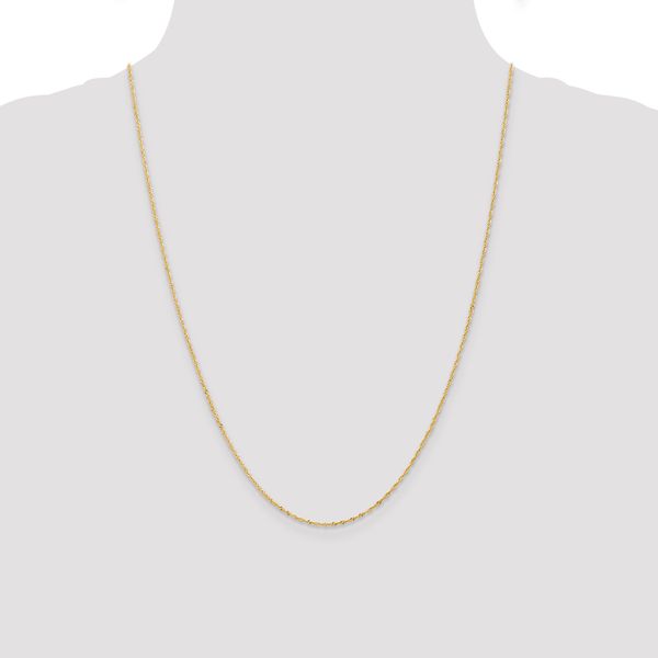 Leslie's 14K 1mm Singapore with Lobster Clasp Chain - Image 4