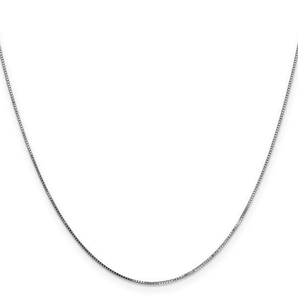 Leslie's 14K White Gold .8mm Box with Lobster Clasp Chain - Image 2