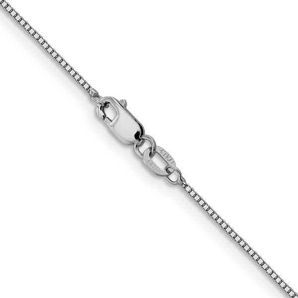 Leslie's 14K White Gold .8mm Box with Lobster Clasp Chain - Image 3