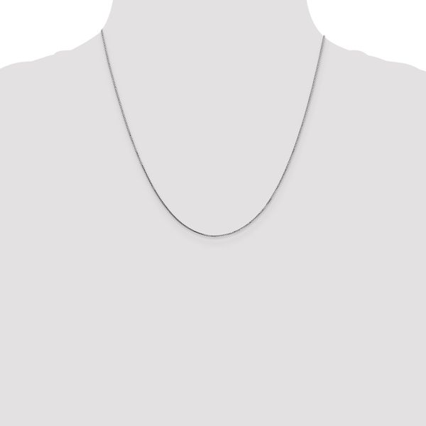 Leslie's 14K White Gold .8mm Box with Lobster Clasp Chain - Image 4