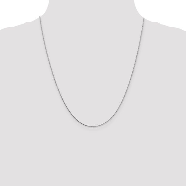 Leslie's 14K White Gold .8mm Box with Lobster Clasp Chain - Image 4