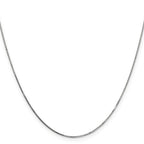 Leslie's 14K White Gold .8mm Box with Lobster Clasp Chain - Image 2