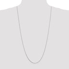 Leslie's 14K White Gold .8mm Box with Lobster Clasp Chain - Image 4