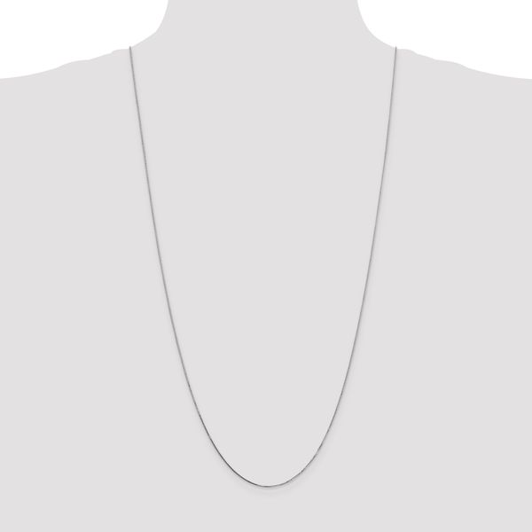 Leslie's 14K White Gold .8mm Box with Lobster Clasp Chain - Image 4