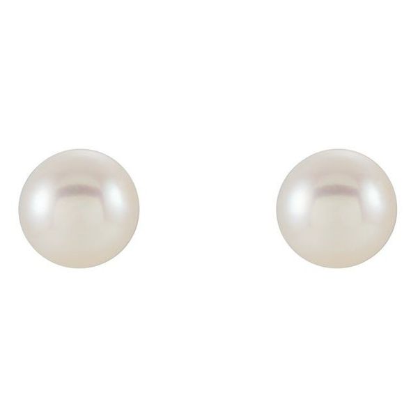 Pearl Stud Earrings - Image 2