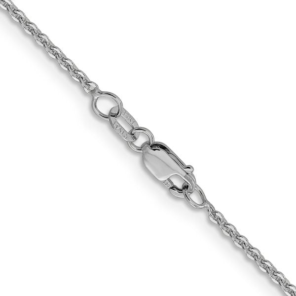 Leslie's 14K White Gold 1.7mm Flat Cable Chain - Image 3