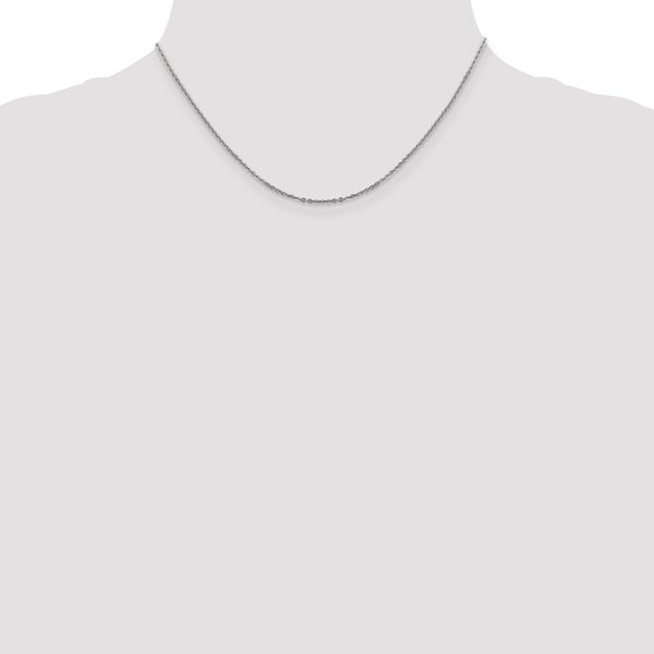 Leslie's 14K White Gold 1.7mm Flat Cable Chain - Image 4