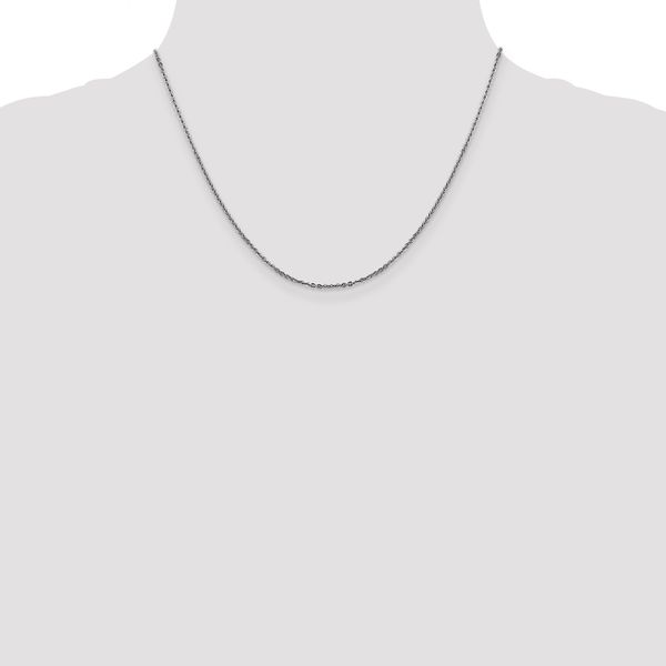 Leslie's 14K White Gold 1.7mm Flat Cable Chain - Image 4