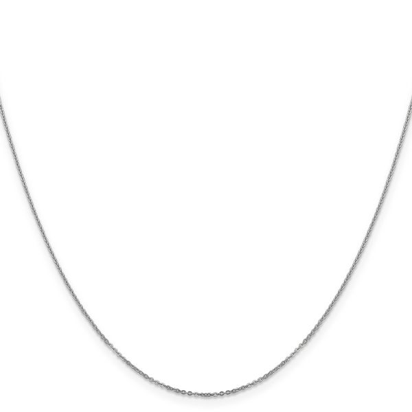 Leslie's 14K White Gold 1.1mm Flat Cable Chain - Image 2