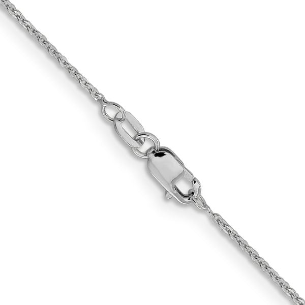 Leslie's 14K White Gold 1.1mm Flat Cable Chain - Image 3